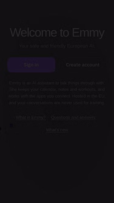 Screenshot of emmy.chat