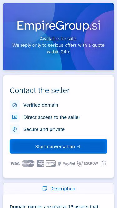 Screenshot of empiregroup.si