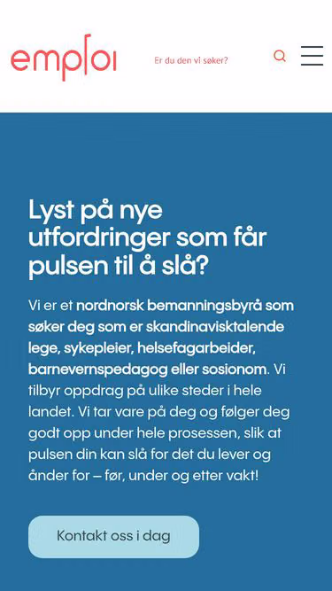 Screenshot of emploi.no