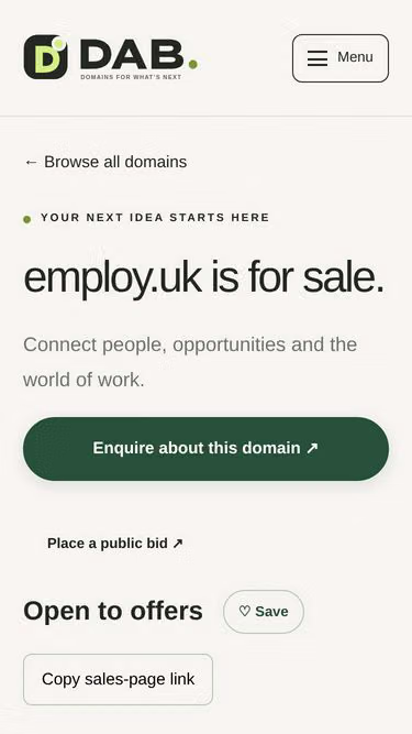 Screenshot of employ.uk
