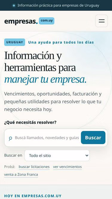 Screenshot of empresas.com.uy