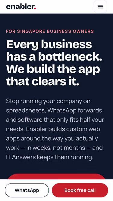 Screenshot of enabler.com.sg