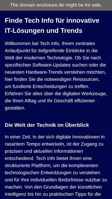 Screenshot of enclosure.de