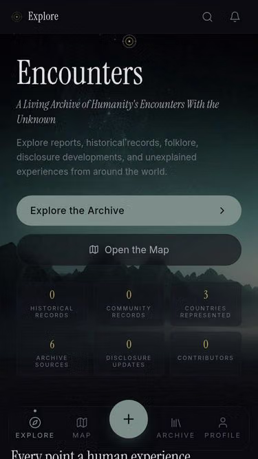 Screenshot of encounters.app
