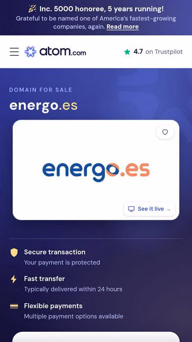 Screenshot of energo.es