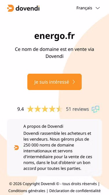 Screenshot of energo.fr