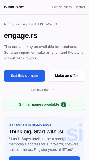 Screenshot of engage.rs