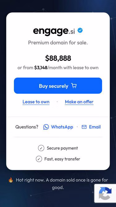 Screenshot of engage.si