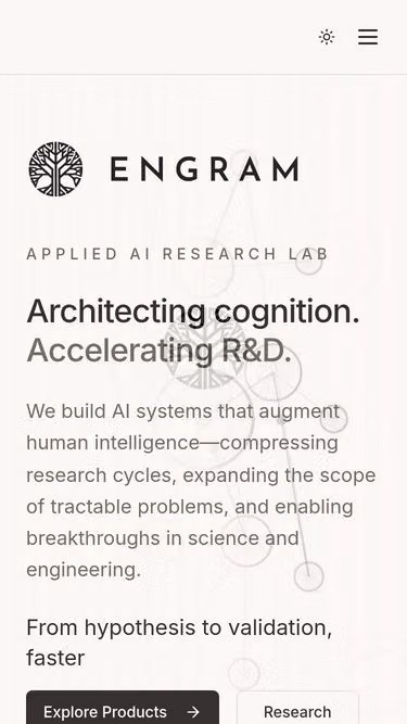 Screenshot of engram.org