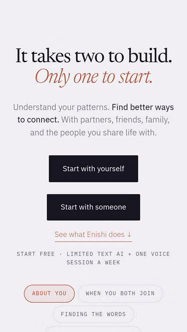 Screenshot of enishi.ai