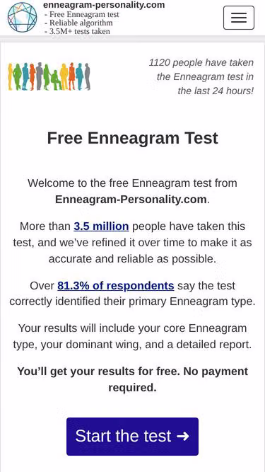 Screenshot of enneagram.bz