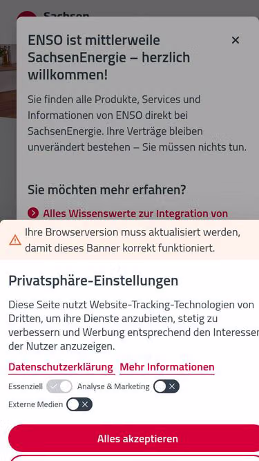 Screenshot of enso.de