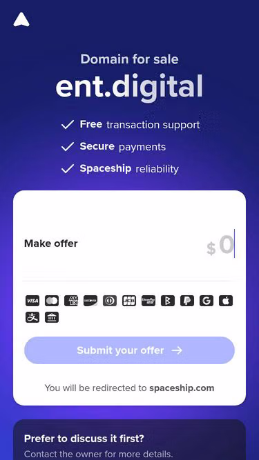 Screenshot of ent.digital