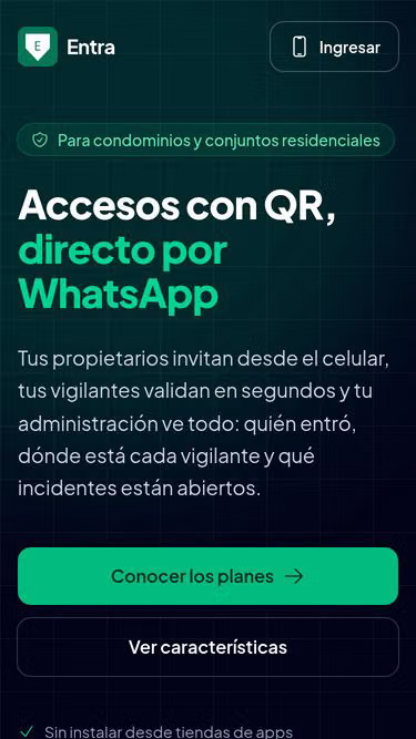 Screenshot of entra.lat