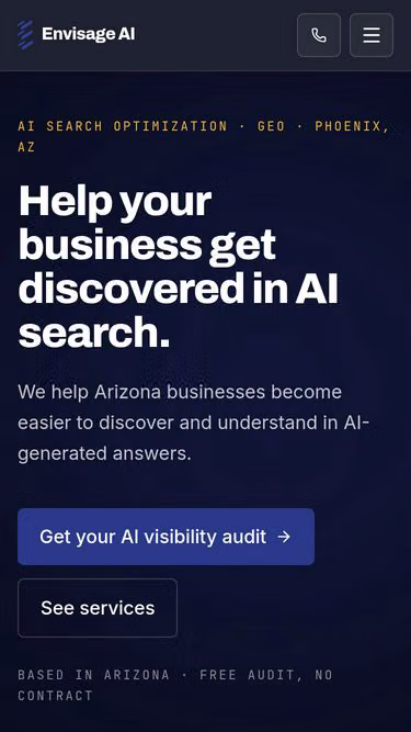 Screenshot of envisage.enterprises