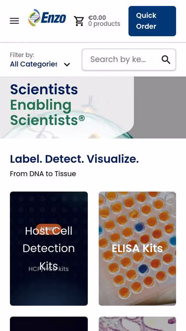 Screenshot of enzo.com