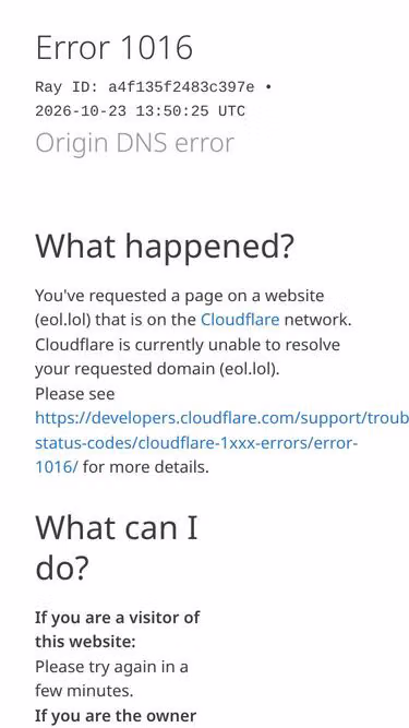 Screenshot of eol.lol