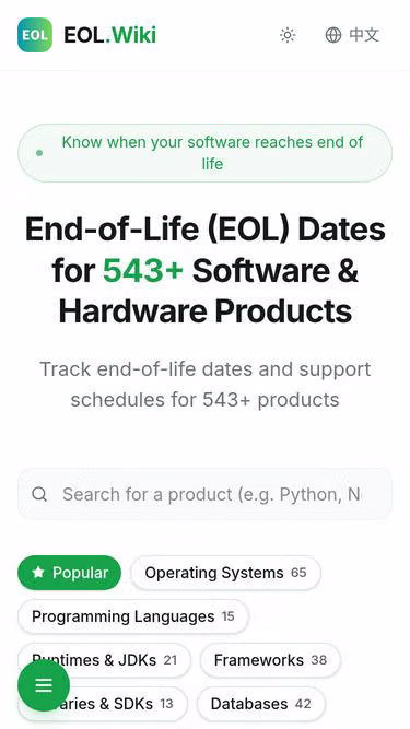 Screenshot of eol.wiki