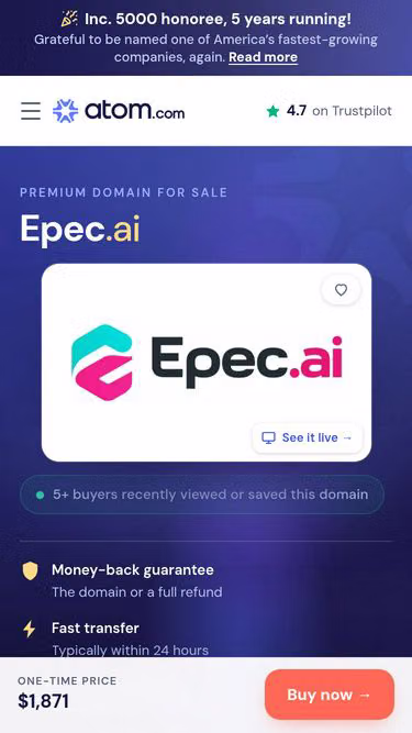 Screenshot of epec.ai