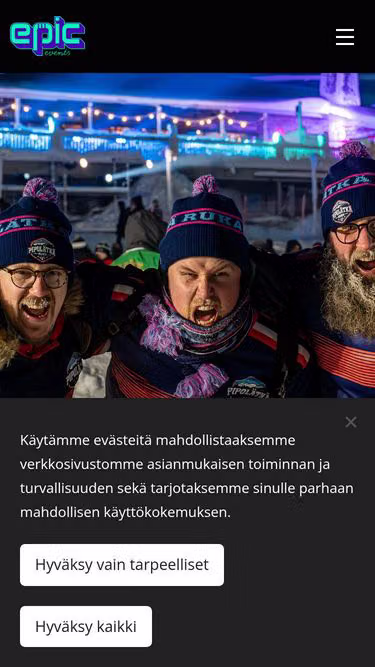 Screenshot of epicevents.fi