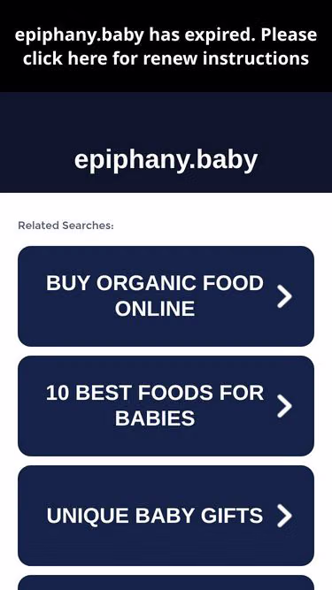 Screenshot of epiphany.baby