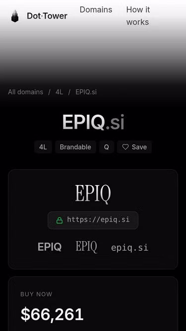 Screenshot of epiq.si