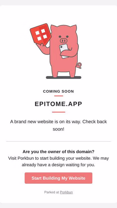 Screenshot of epitome.app