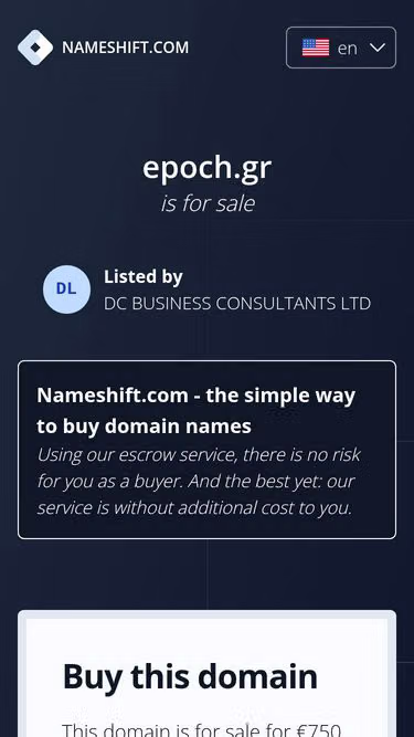 Screenshot of epoch.gr
