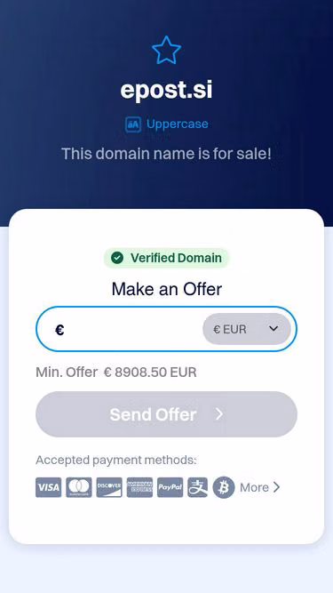Screenshot of epost.si