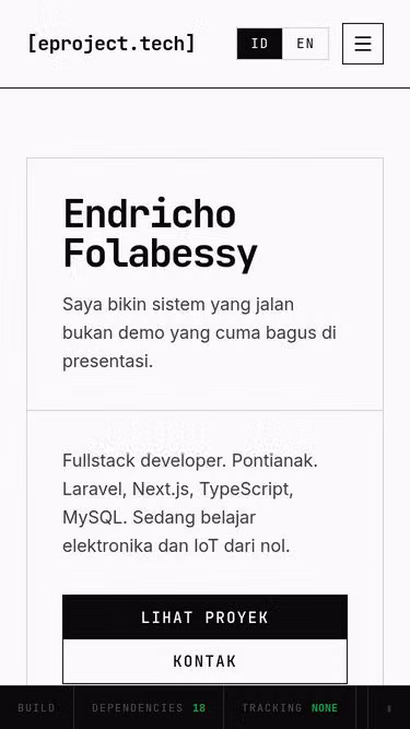 Screenshot of eproject.tech