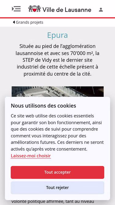 Screenshot of epura.ch