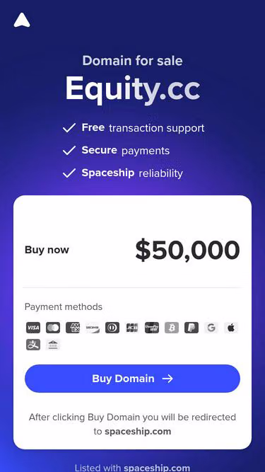 Screenshot of equity.cc