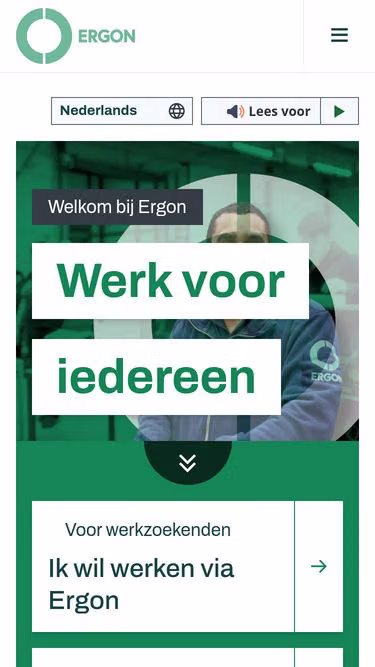 Screenshot of ergon.nu