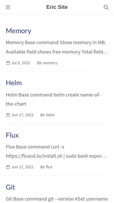 Screenshot of eric.kz