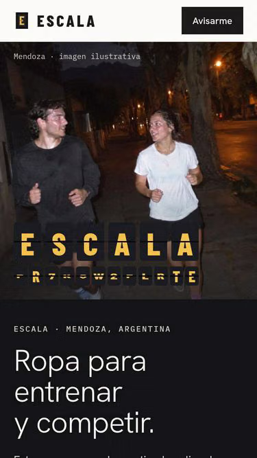 Screenshot of escala.run