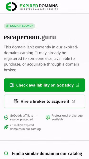 Screenshot of escaperoom.guru