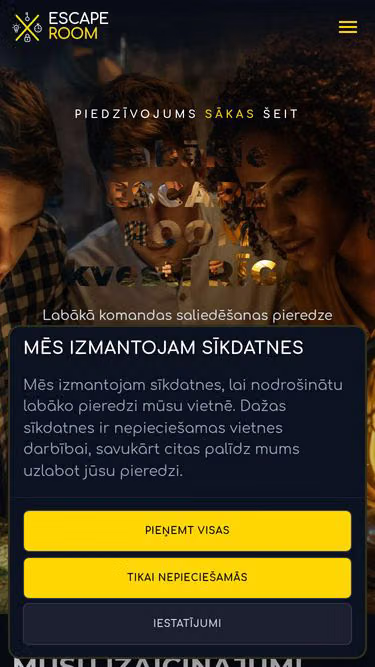 Screenshot of escaperoom.lv