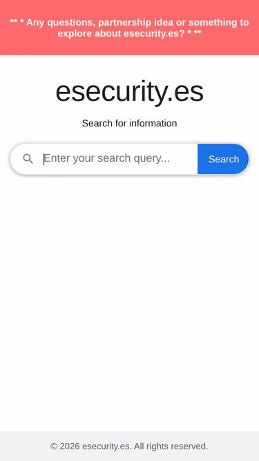 Screenshot of esecurity.es
