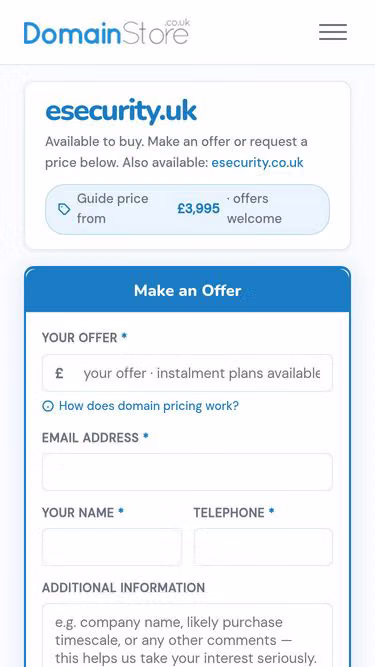 Screenshot of esecurity.uk