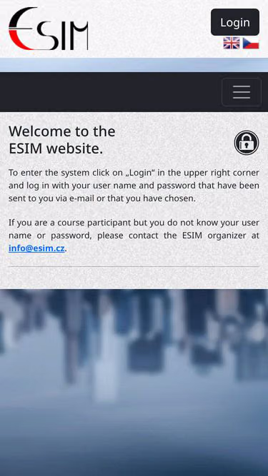 Screenshot of esim.cz