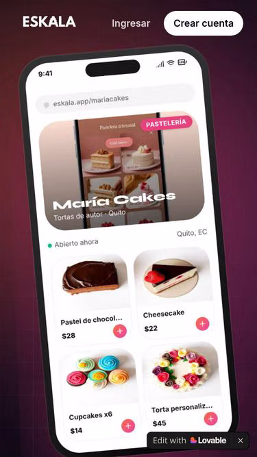 Screenshot of eskala.app
