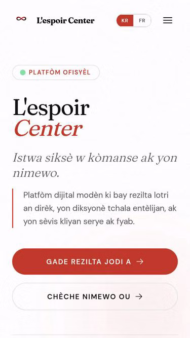 Screenshot of espoir.center