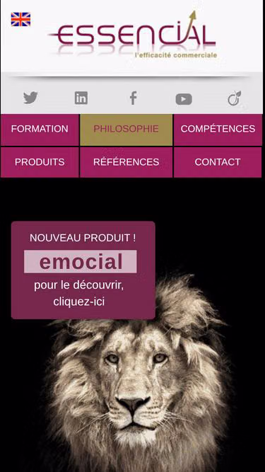 Screenshot of essencial.fr