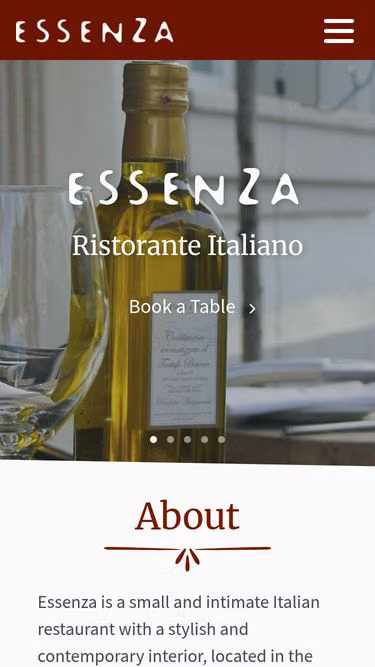 Screenshot of essenza.co.uk