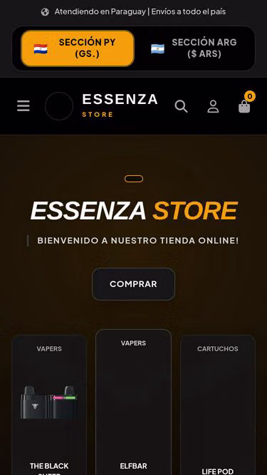 Screenshot of essenza.digital