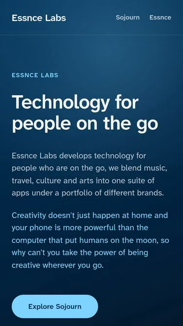 Screenshot of essnce.io
