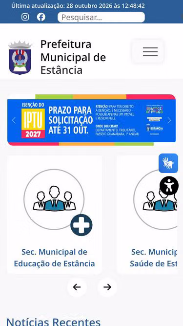 Screenshot of estancia.se.gov.br