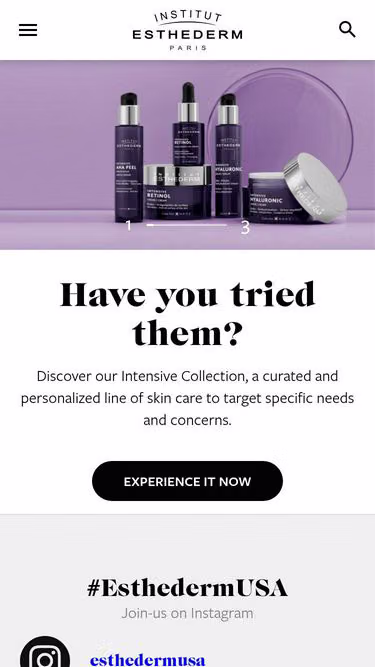 Screenshot of esthederm.us