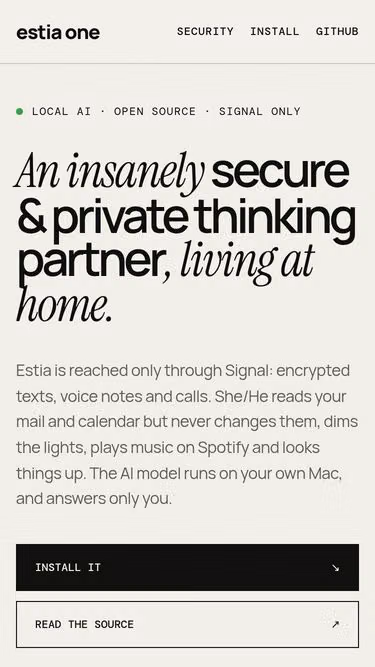 Screenshot of estia.one