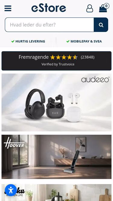 Screenshot of estore.dk